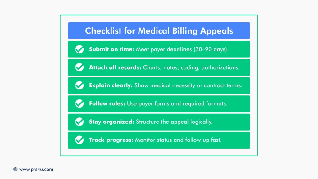 Checklist for Medical Billing Appeals